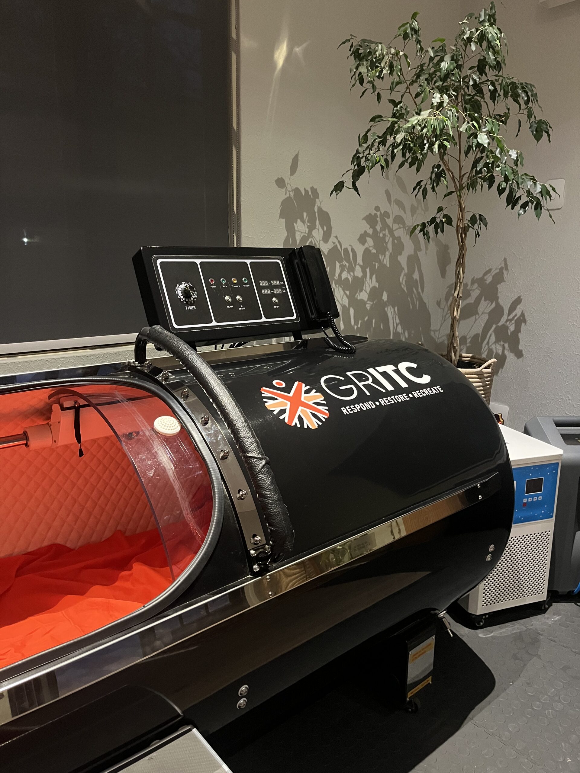 Hyperbaric oxygen therapy chamber at the Garden Route Injury Treatment Centre in George